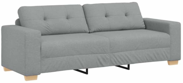 vidaXL 3-Sitzer-Sofa Hellgrau 180 cm Stoff 4105088