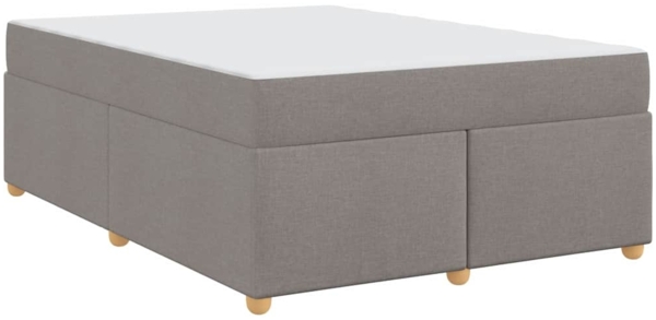 vidaXL Bettrahmen mit Matratze Taupe 140 x 200 cm Stoff 3399360