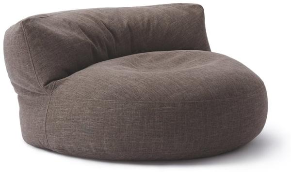 Lumaland 'Interior Line' Sitzsack-Sofa, Leinen Look and Feel, Indoor - Braun, 90 x 50 cm, 320l