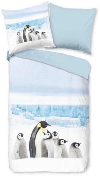TRAUMSCHLAF Bettwäsche Pinguin, Flanell, 2 teilig, besonders weich und warm