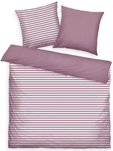 TOM TAILOR HOME Bettwäsche MEDIUM STRIPES in Gr. 135x200cm, 155x220cm oder 200x220cm, Renforcé, 2 teilig, new bedroom, mit farbigem Markenreißverschluss