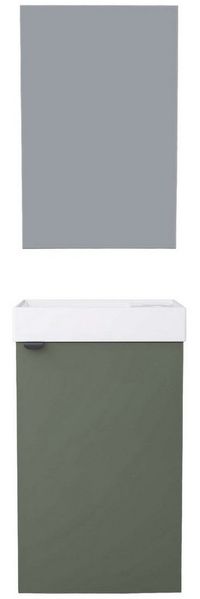 welltime Badmöbel-Set Badmöbel-Set Gesa, Schrank mit Waschbecken und Spiegel, wandhängend, Waschbeckenunterschrank mit Wachbecken und Spiegel