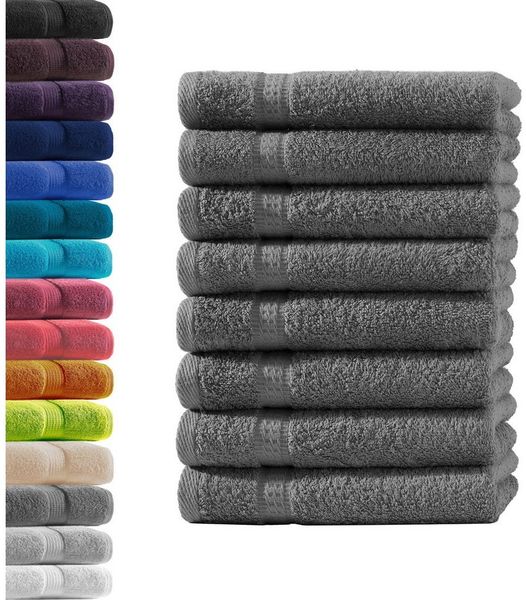 Hometex Premium Textiles Handtuch in Premium Qualität 500 g/m², Feinster Frottier-Stoff 100% Baumwolle, 8x Gästetuch, weich, saugfähig, extra schwer & flauschig - TEST BILD TOP MARKE 2025