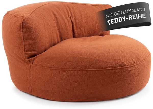 Lumaland 'Interior Line' Sitzsack-Sofa, Leinen Look and Feel, Indoor - Terracotta, 90 x 50 cm, 320l