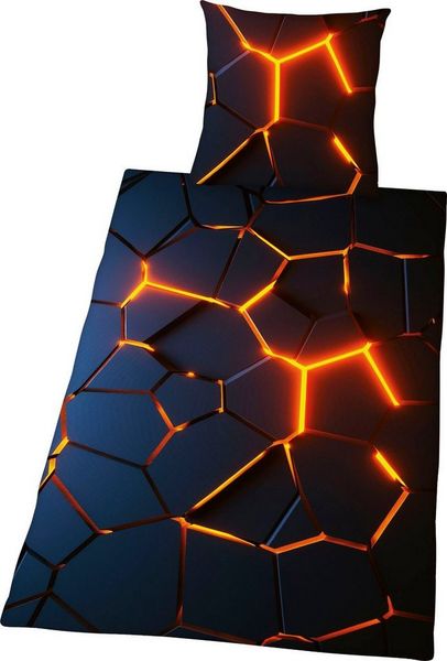 Herding Bettwäsche Set mit 3D Motiv 135 x 200 cm Baumwolle