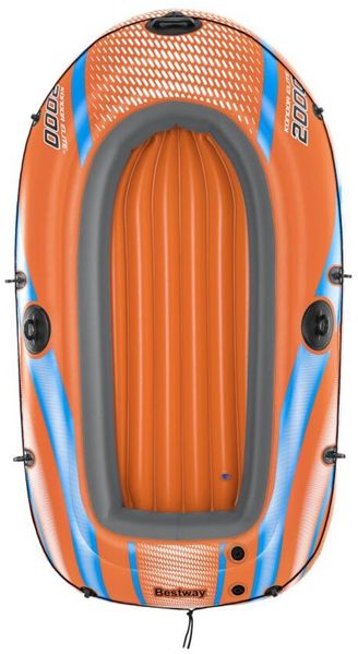3x Bestway Schlauchboot Kondor Elite 2000 Sport Angeln Rudern Paddeln Motor Set