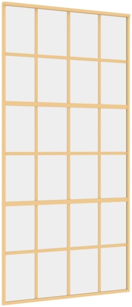 vidaXL Schiebetür Golden 102,5x205 cm ESG-Klarglas und Aluminium 155174