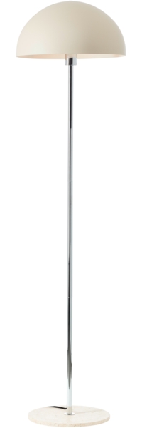 BRILLIANT Pilz Stehleuchte mit Travertin Fuß, 150 x 40 cm, 1 x E27, chrom/beige Pilz Stehleuchte mit Travertin Fuß, 150 x 40 cm, 1 x E27, chrom/beige