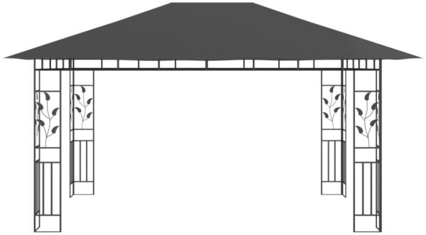 vidaXL Pavillon mit Moskitonetz & LED-Lichterkette 4x3x2,73m Anthrazit 3070317 Bild 10