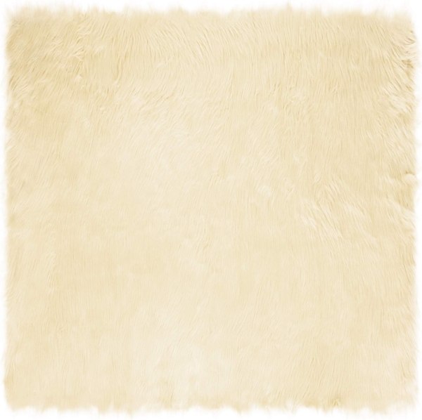 vidaXL Kunstschaffell Teppich Tafalla Creme 200 x 200 cm Polyester 42021511