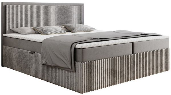 Labett Boxspringbett CLEO 140x220 160x220 180x220 - Überlänge 220 cm / Speed Versand (2 Bettkästen, Topper), Überlänge 220 cm