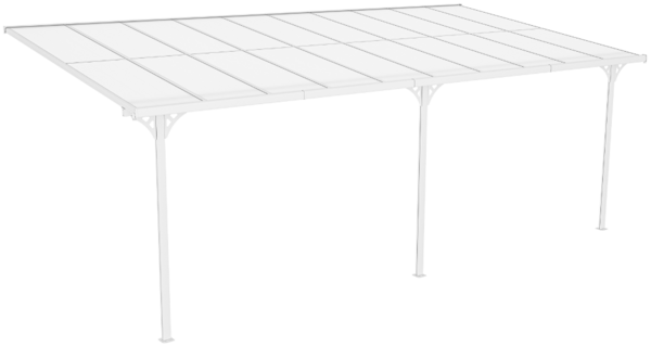 Westmann Alu Terrassenüberdachung Bruce 617 | Weiß