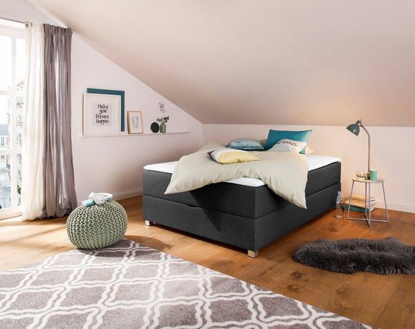 INOSIGN Boxbett Alexis, ohne Kopfteil - ideal für Räume mit Dachschrägen, in 4 Breiten