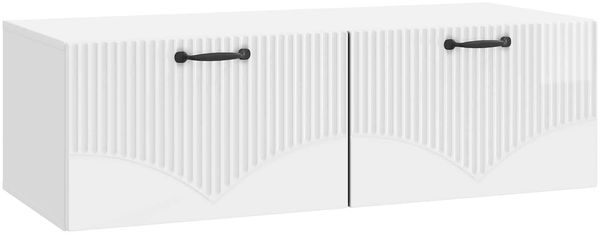 vidaXL Wandmontierter TV-Schrank Hochglanz Weiß 98 x 41 x 30 cm 899039