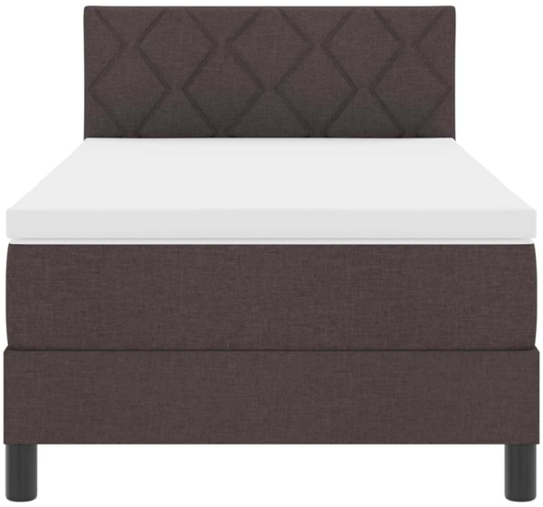 vidaXL Boxspringbett mit Matratze Dunkelbraun 100 x 200 cm Stoff 3342264 Bild 7