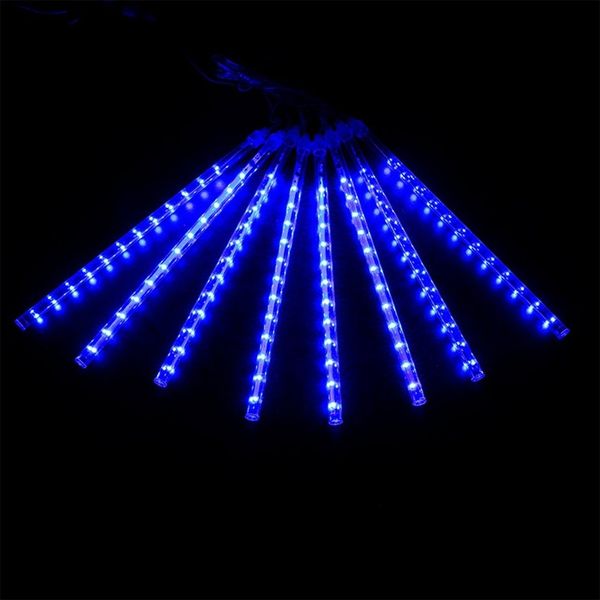 Rosnek LED-Lichterkette 30CM / 50CM LED Eiszapfen Lichterkette,Weihnachtsbeleuchtung Deko, 4 Farben, Warmweiß, Weiß, Mehrfarbig, Blau, 8 Röhren