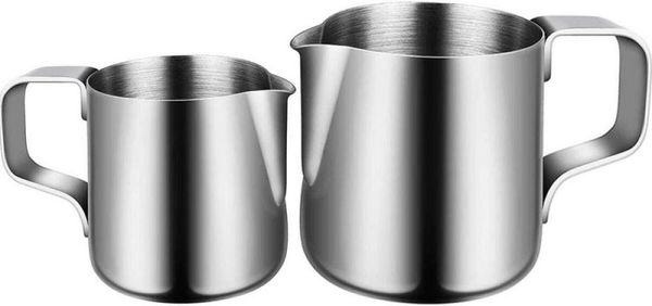 FELIXLEO Milchkännchen Milchkännchen Edelstahl 150ml/350ml Milchaufschäumer für Latte, (1-St)