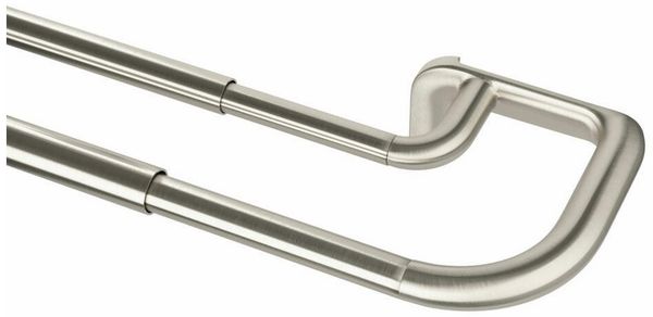 Umbra Gardinenstange Twilight Nickel Matt, 167-366 cm, Stahl, Aluminium
