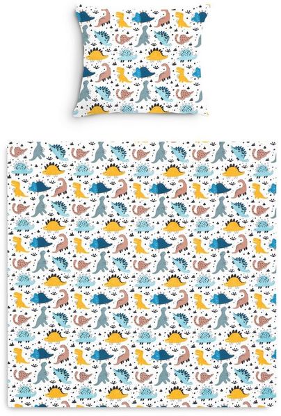 Amilian Babybettwäsche Kinderwagenset - 2tlg. Kinderbettwäsche - 80x80cm + 35x40cm, 100% Baumwolle, 2 teilig, Bettwäscheset für Kinderwagen, Wiege, Babybett - Baby Bettwäsche