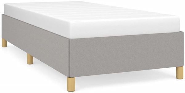 Einzelbettgestell Design für Erwachsene ohne Matratze Hellgrau 80x200 cm Stoff d4991e