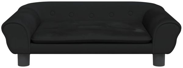 vidaXL Kindersofa 70 x 45 x 26 cm Samt, Schwarz Bild 3