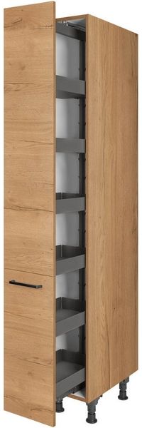nobilia® Apothekerschrank "Structura", mit 5 Einhängekörben, Breite 30 cm, Höhe 216,6 cm, vormontiert, Ein- und Auszugsdämpfung SoftStoppPro