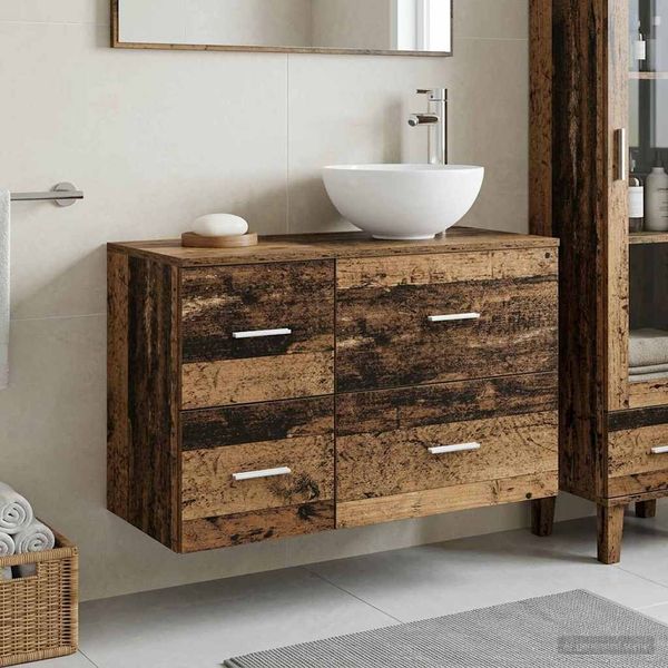 vidaXL Badezimmermöbel-Set 2 pcs Altholz Holzwerkstoff 3403958