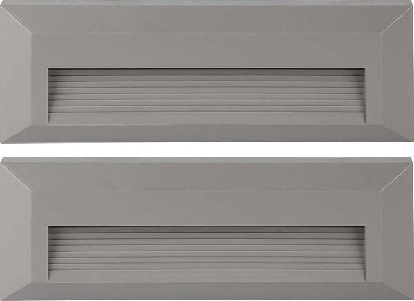 2x LED Einbaustrahler VT-1162, Grau, 3 W, 110 lm, IP44, 230 V, H 8 cm