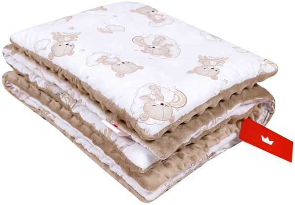 Kinderdecke BABYLUX Babydecke MINKY 2Set Kuscheldecke Decke 75 x 60cm Kinderwagen, BabyLux, MP138 - Beige + Bären Bild 3