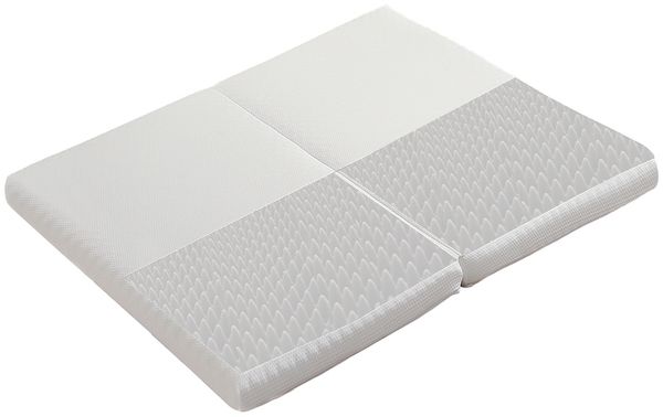 Novelux faltbare Matratze 140x200 cm H3, klappbar auf 140x100 cm, Wabengewebe & Öko-Tex, 23D Schaum Weiß, atmungsaktiv, rutschfest