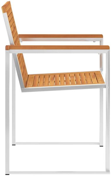 vidaXL Gartenstühle mit Kissen 2 Stk. Massivholz Akazie und Stahl 3061488 Bild 6