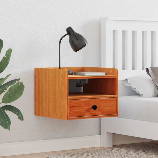 vidaXL Nachttisch 2 pcs Wachsbraun 38 x 36 x 29,5 cm Massivholz Kiefer 873516