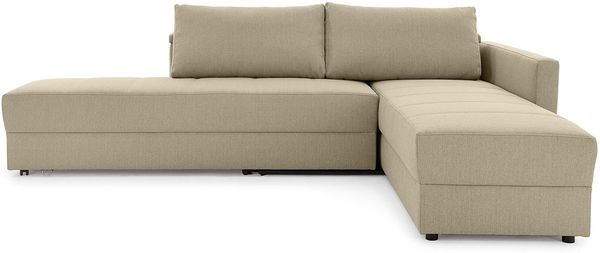 LOOKS by Wolfgang Joop Looks III Designer Sofa mit Boxspringfederung, Ecksofa mit Bettfunktion, beige, 287 x 229 x 77 cm