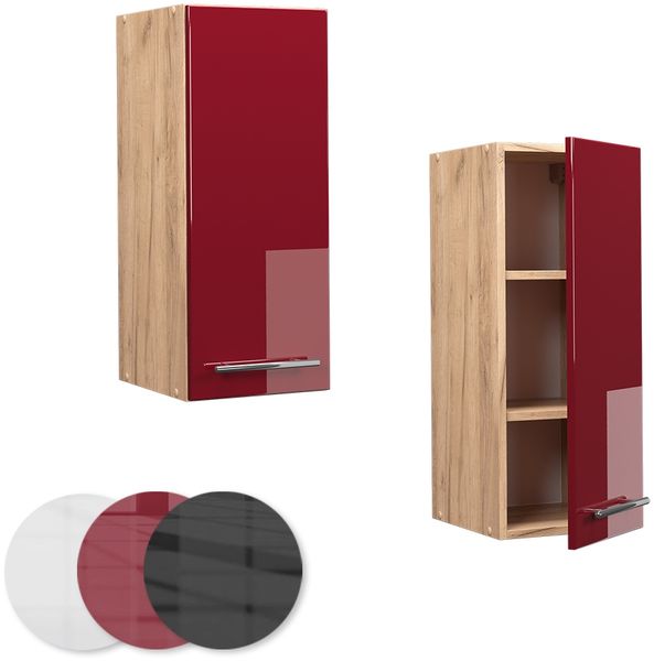 Hängeschrank Fame-Line Bordeaux Hochglanz 30 cm Vicco Bild 5