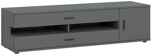 Lowboard Henley TV-Unterschrank 180x50x48cm Farbe: grau