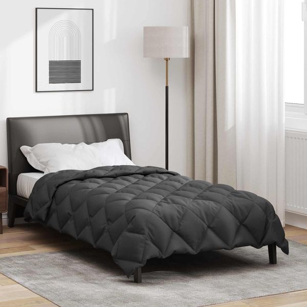 vidaXL Winterbettdecke Anthrazit 140 x 220 cm Mikrofaser 42025650