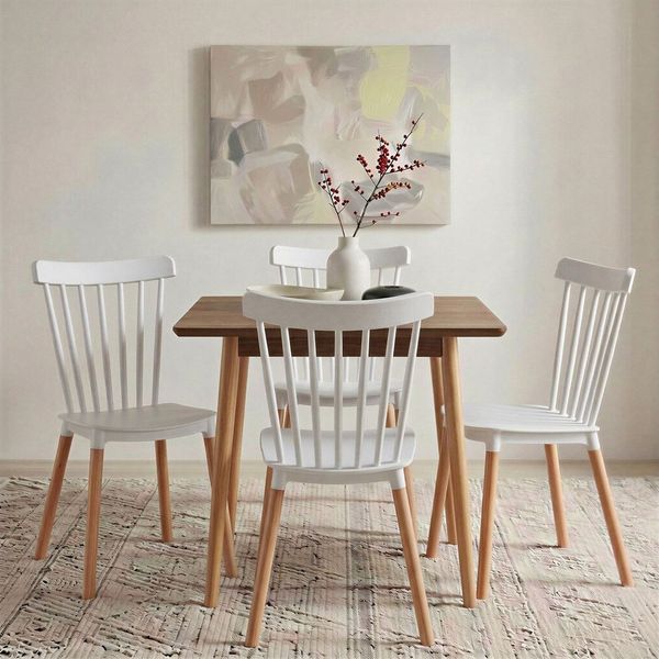 IDIMEX Esszimmerstuhl RAVI (4 St), Esszimmerstühle 4er Set im skandinavischen Design Weiß