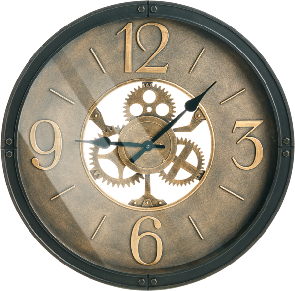 Wanduhr ALBACETE 50 cm Schwarz