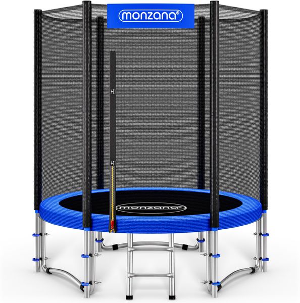 Monzana Trampolin Komplettset inkl. Sicherheitsnetz Randabdeckung & Zubehör, Ø 183 cm