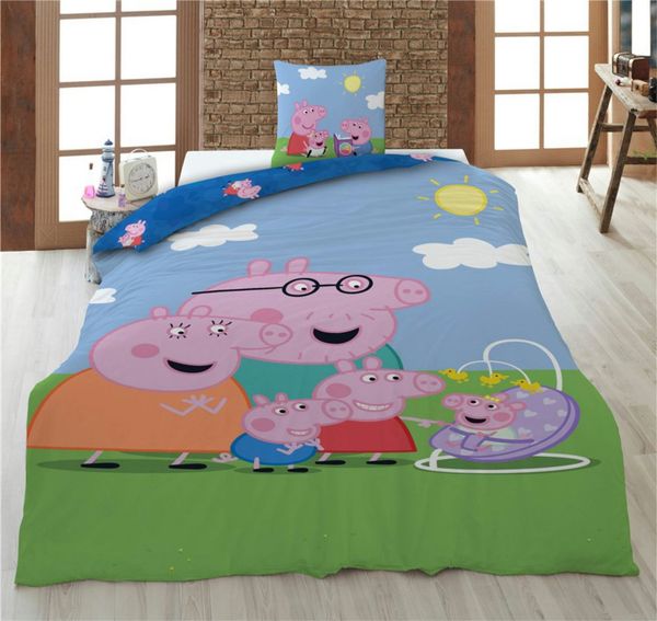 Peppa Pig Bettwäsche Peppa Wutz Pig Kinder Bettwäsche 2tlg. Set 135-140x200 65x65, 2 teilig
