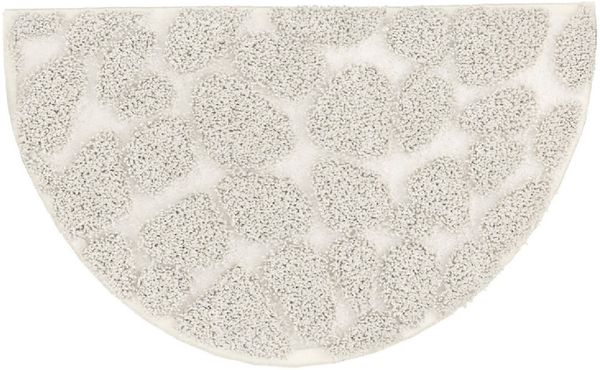 Grund Badematte Ashtar, Badvorleger, Badezimmer Teppich, 3D-Design, Höhe 20 mm, rutschhemmend beschichtet, schnell trocknend, Polyester, halbrund, Hoch-Tief-Design mit organischer Steinoptik, Made in Europe