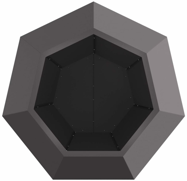 vidaXL Pflanzkübel 2 pcs Schwarz 75 x 75 x 60 cm Stahl 884039 Bild 6