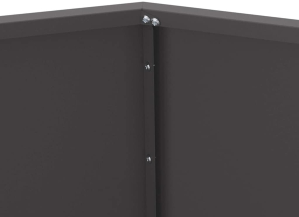 vidaXL Pflanzkübel 2 pcs Schwarz 75 x 75 x 60 cm Stahl 884039 Bild 7