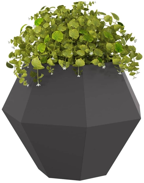 vidaXL Pflanzkübel 2 pcs Schwarz 75 x 75 x 60 cm Stahl 884039 Bild 2