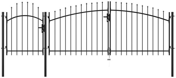 vidaXL Gartentor Woerden Stahl 1,5 x 4 m Schwarz 144364