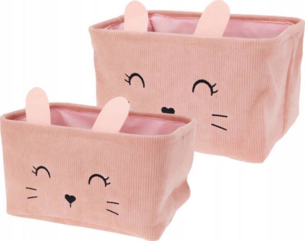 Home Styling Collection Aufbewahrungsboxen für Spielzeug CUTIE mit Öhrchen Cord 2 St.