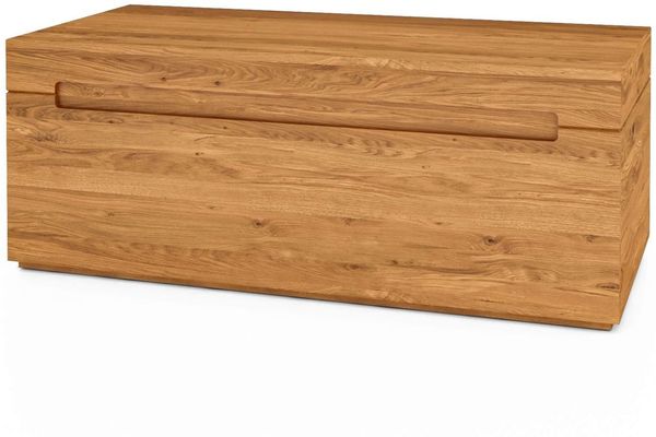 Holztruhe Bento aus Wildeiche massiv 115x53x44 cm mit Fingerschachthalterung