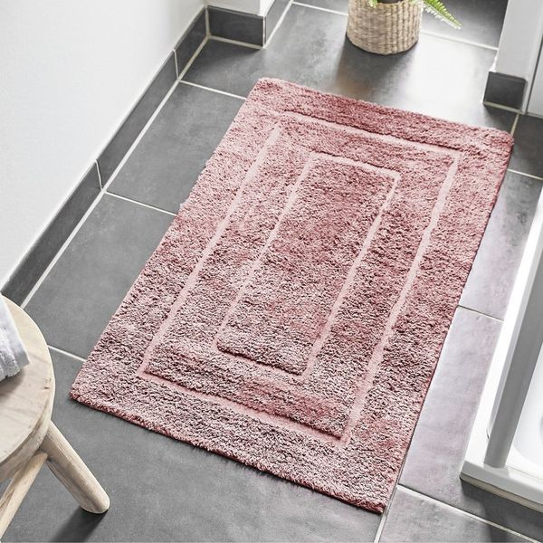 Andiamo Badematte Havanna, 50x80 cm, Höhe 7,5 mm, fußbodenheizungsgeeignet, schnell trocknend, Baumwolle, Polyester, rechteckig, Badematte, Badteppich, Uni Farben, Hoch-Tief Effekt, verschiedene Designs
