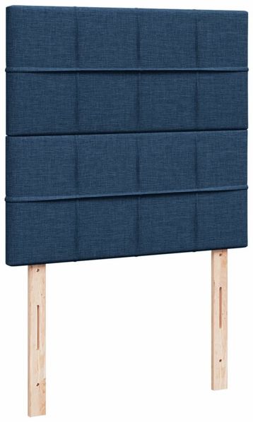vidaXL Boxspringbett mit Matratze Blau 100x200 cm Stoff 3294273 Bild 9