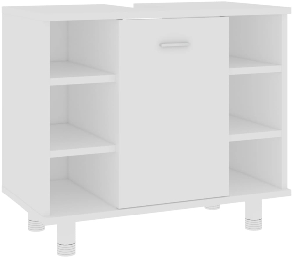 vidaXL Badezimmerschrank Weiß 60x32x53,5 cm Holzwerkstoff 802633